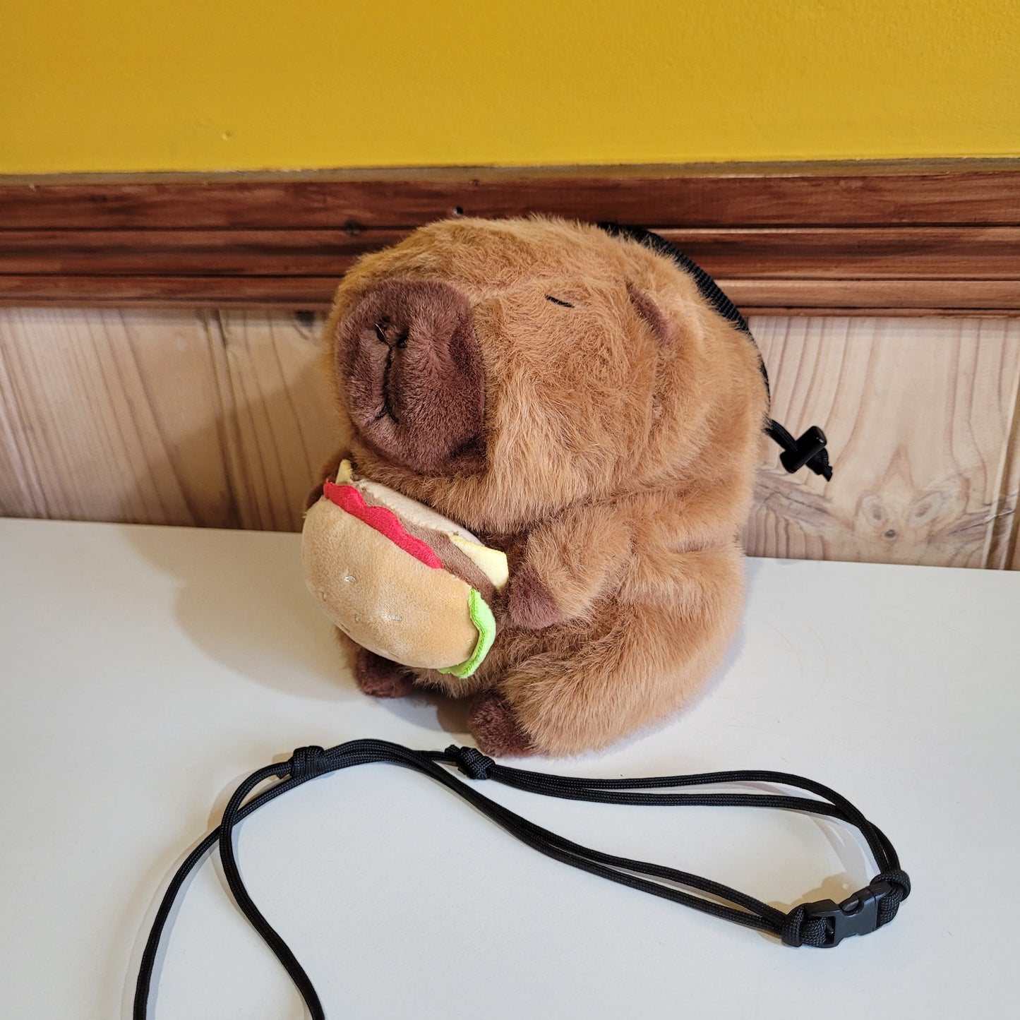 Capybara with Hamburger Rock Climbing Chalk Bag