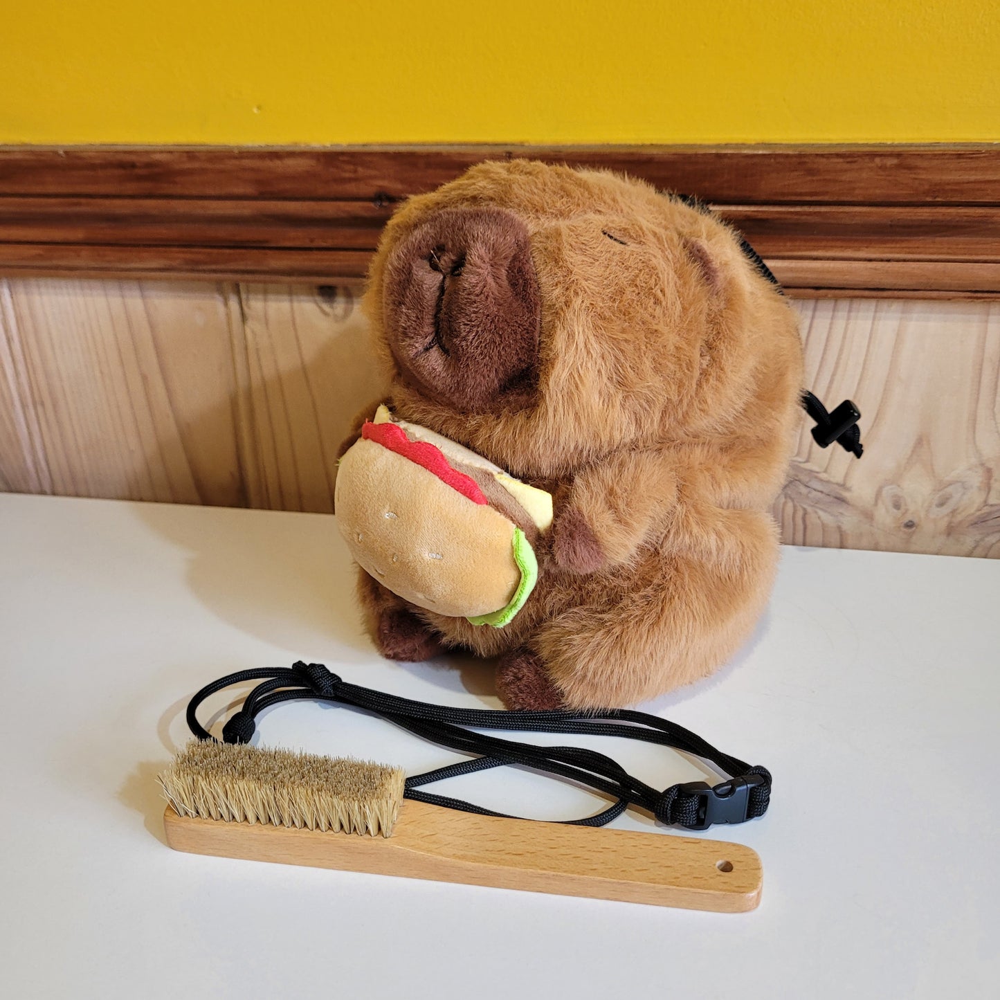 Capybara with Hamburger Rock Climbing Chalk Bag