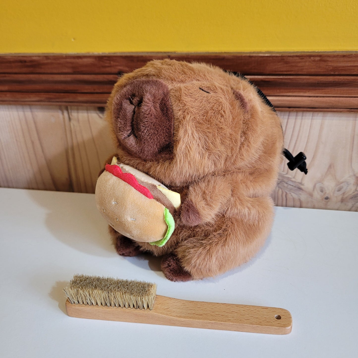 Capybara with Hamburger Rock Climbing Chalk Bag