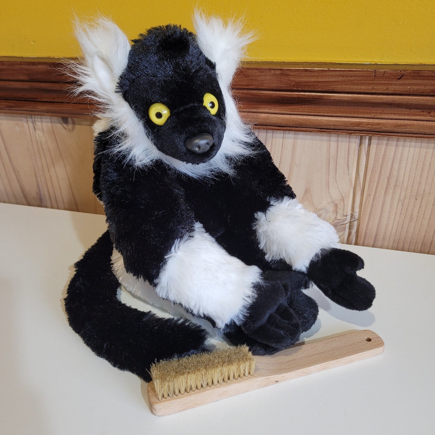 Black and White Lemur Rock Climbing Chalk Bag