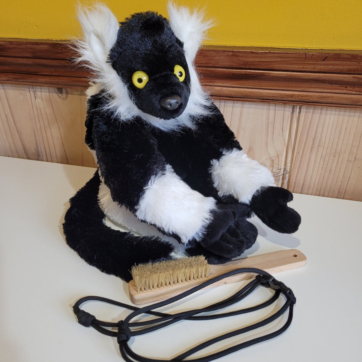 Black and White Lemur Rock Climbing Chalk Bag