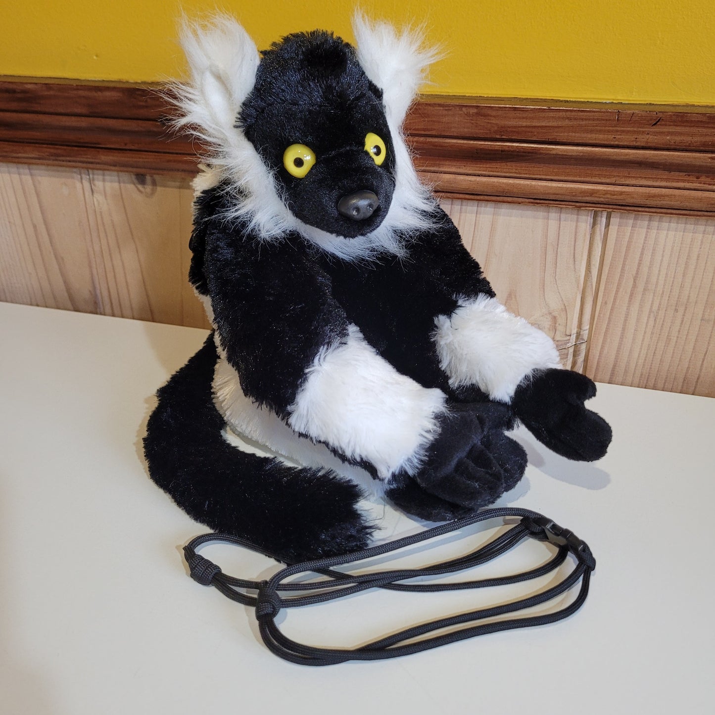Black and White Lemur Rock Climbing Chalk Bag