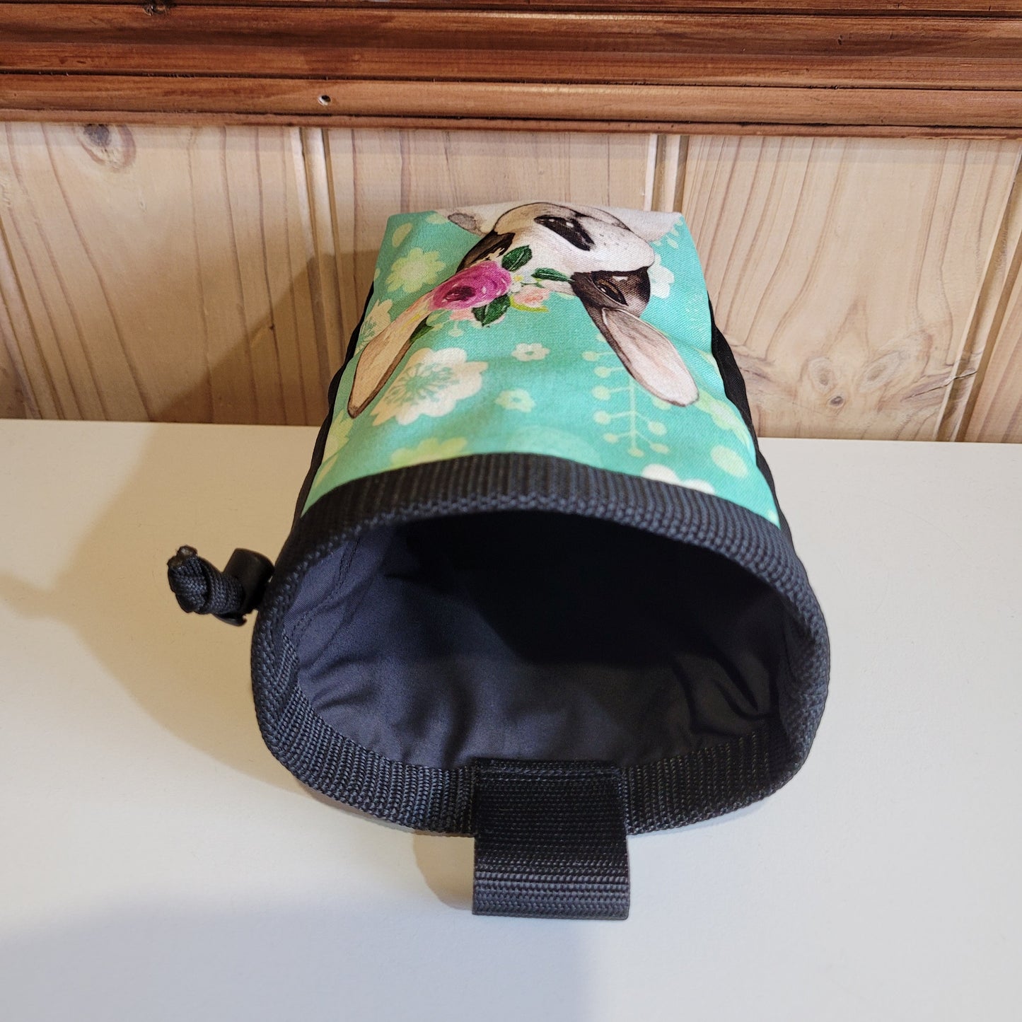 French Tea Rose Boxer Rock Climbing Chalk Bag