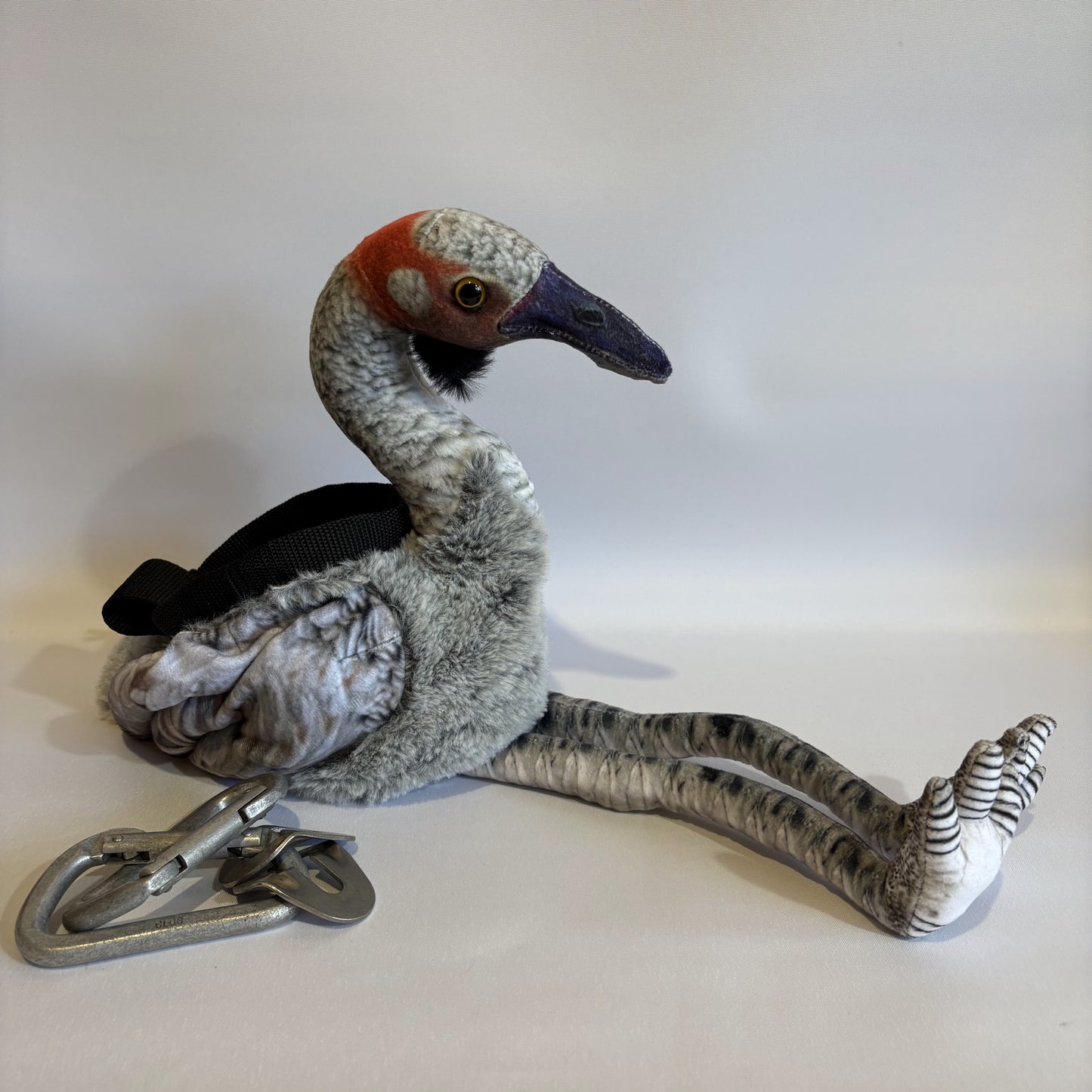 Brolga Chalk Bag – Plush Australian Bird Climbing Chalk Bag | Unique Animal Chalk Bag for Climbing & Bouldering | Optional Belt & Brush