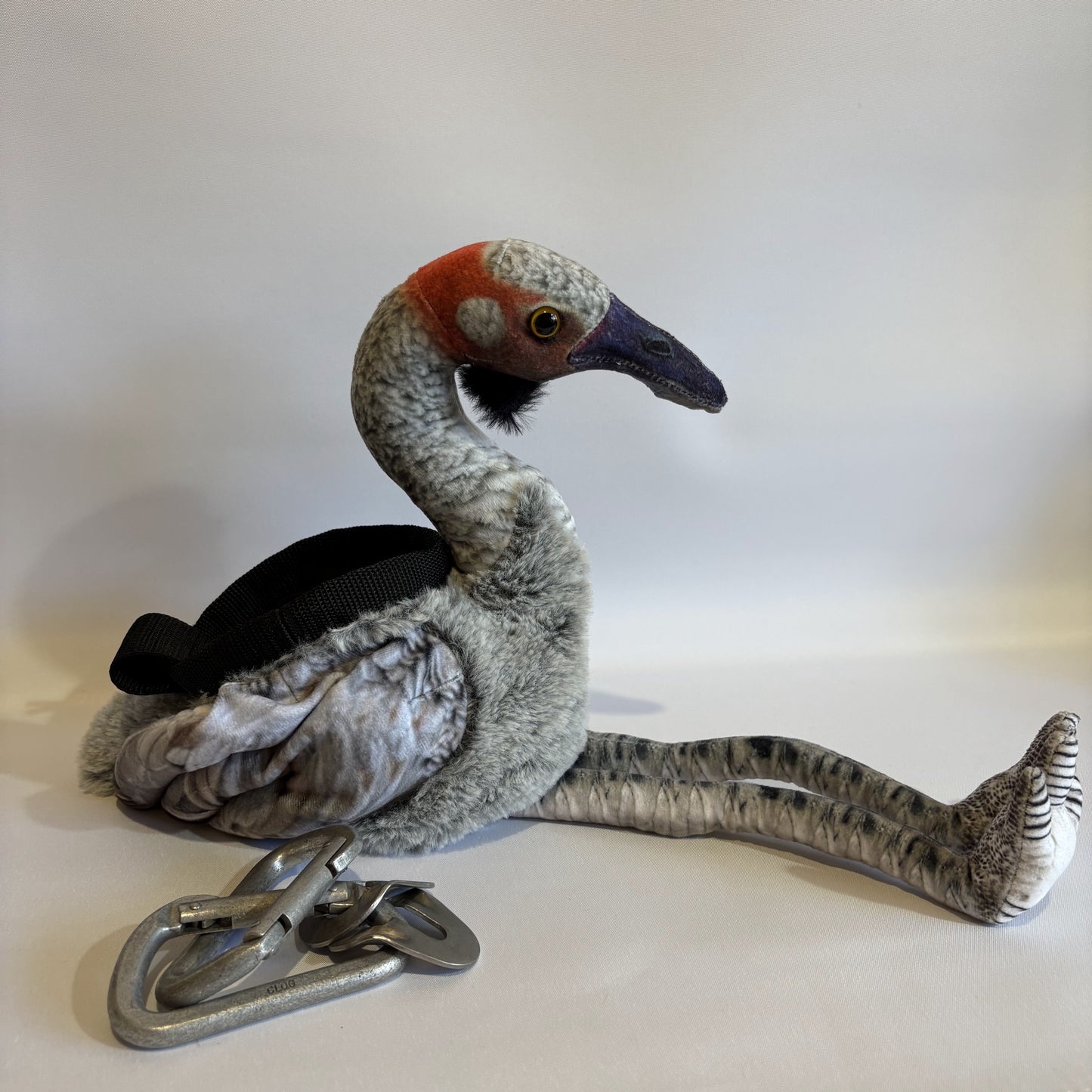 Brolga Chalk Bag – Plush Australian Bird Climbing Chalk Bag | Unique Animal Chalk Bag for Climbing & Bouldering | Optional Belt & Brush