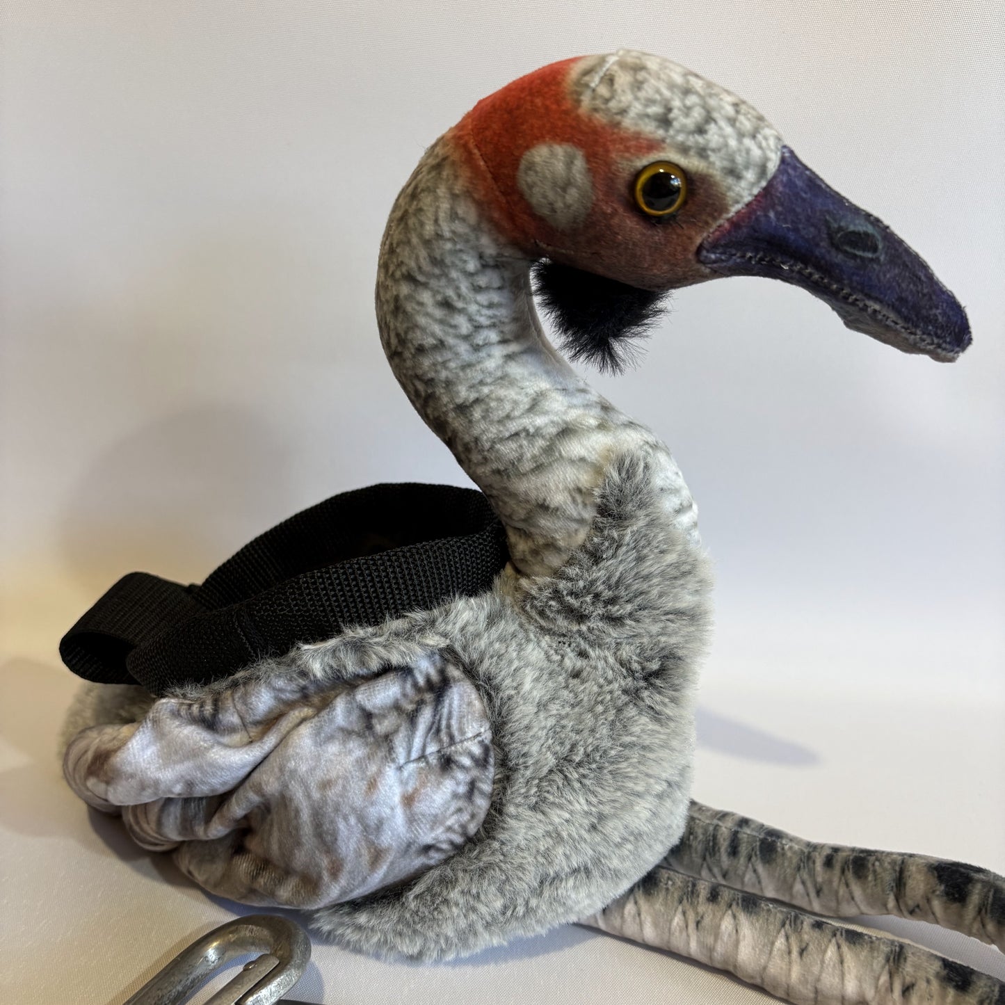 Brolga Chalk Bag – Plush Australian Bird Climbing Chalk Bag | Unique Animal Chalk Bag for Climbing & Bouldering | Optional Belt & Brush