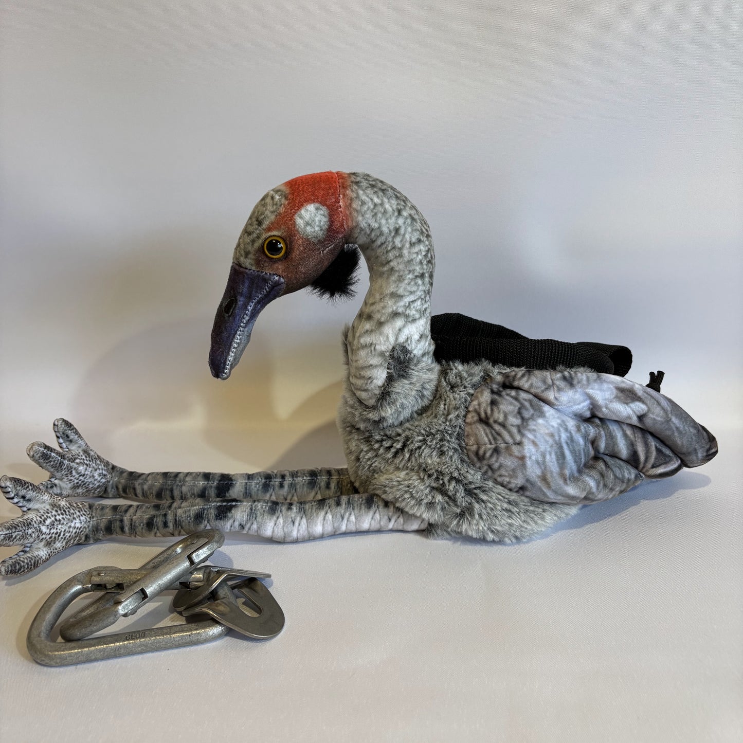 Brolga Chalk Bag – Plush Australian Bird Climbing Chalk Bag | Unique Animal Chalk Bag for Climbing & Bouldering | Optional Belt & Brush