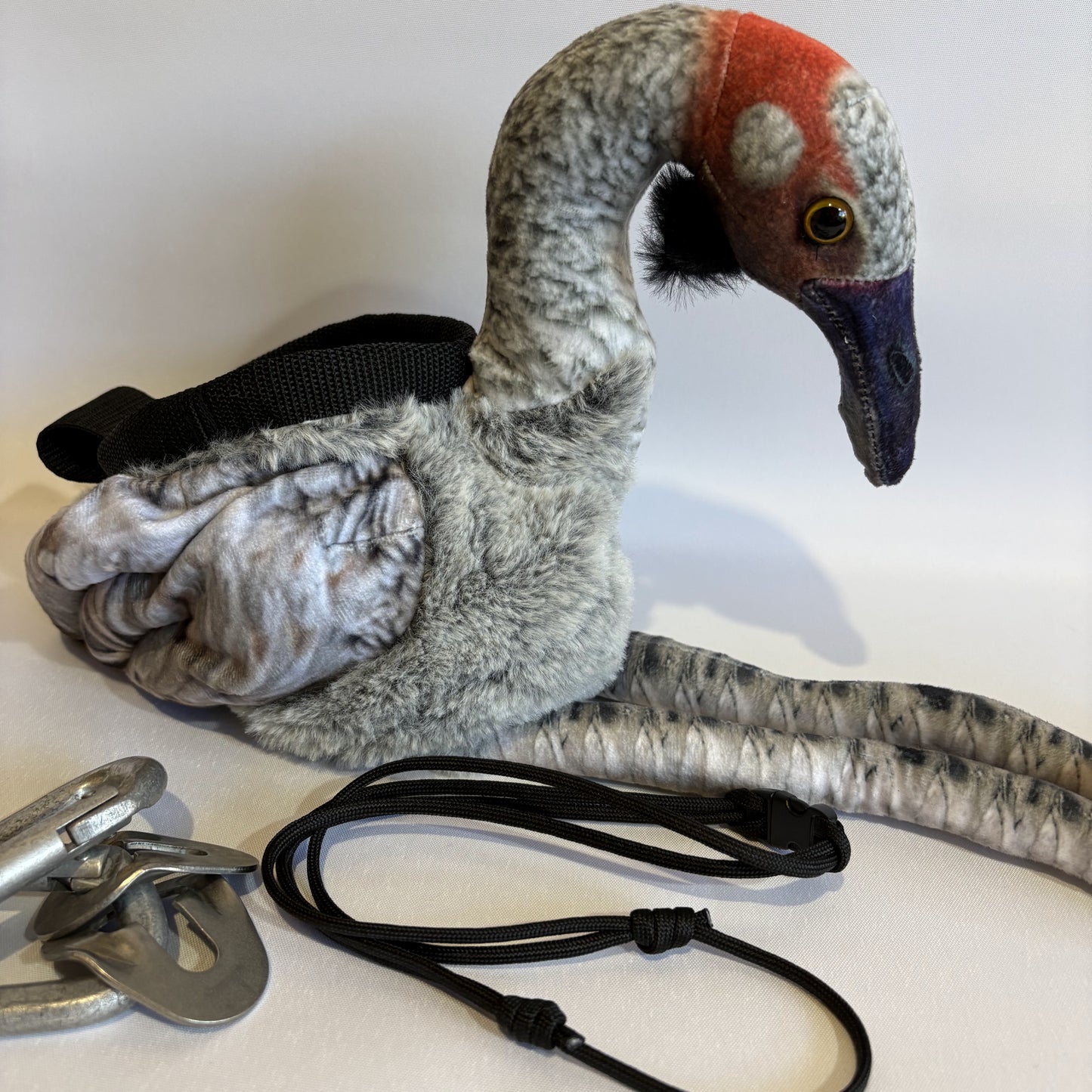 Brolga Chalk Bag – Plush Australian Bird Climbing Chalk Bag | Unique Animal Chalk Bag for Climbing & Bouldering | Optional Belt & Brush