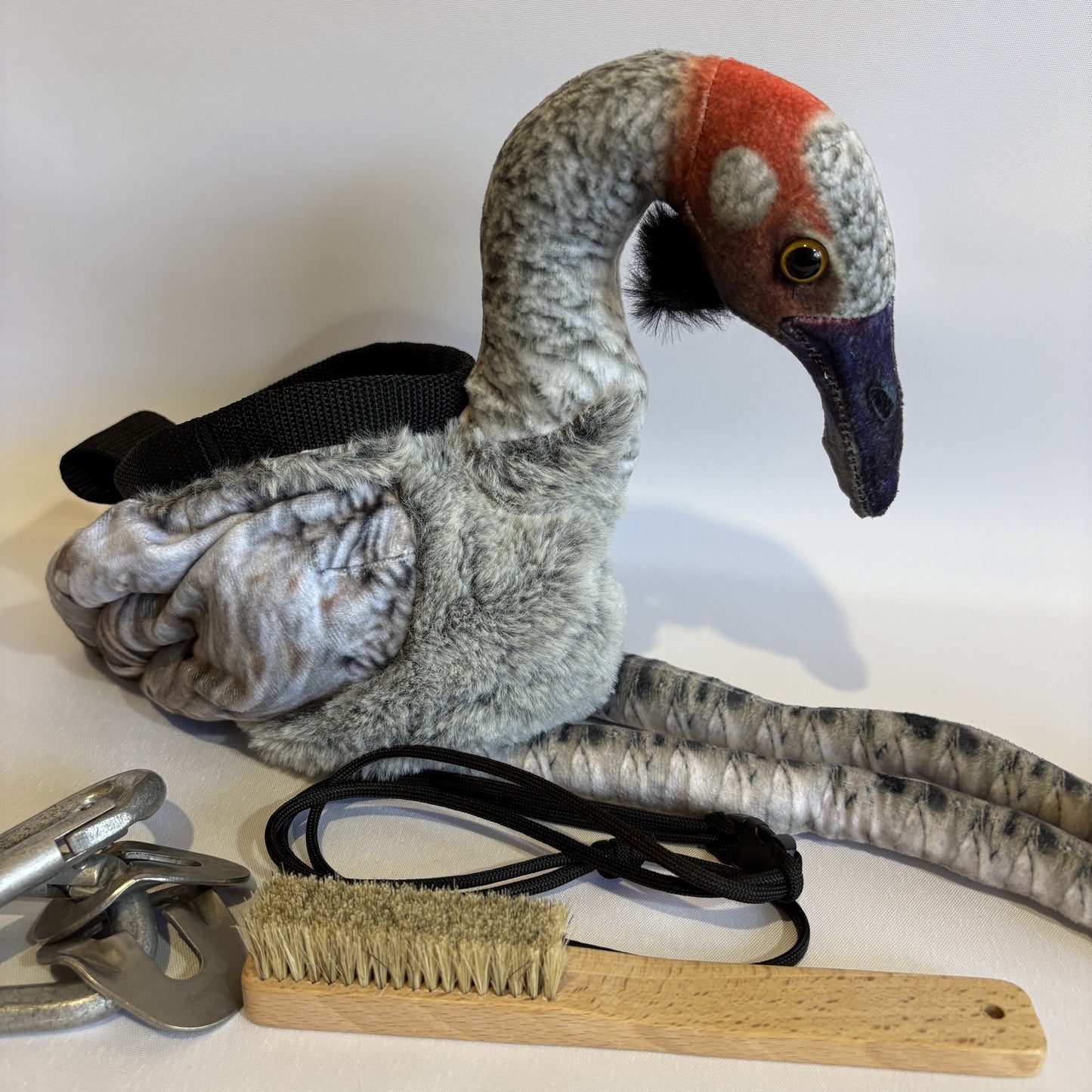 Brolga Chalk Bag – Plush Australian Bird Climbing Chalk Bag | Unique Animal Chalk Bag for Climbing & Bouldering | Optional Belt & Brush