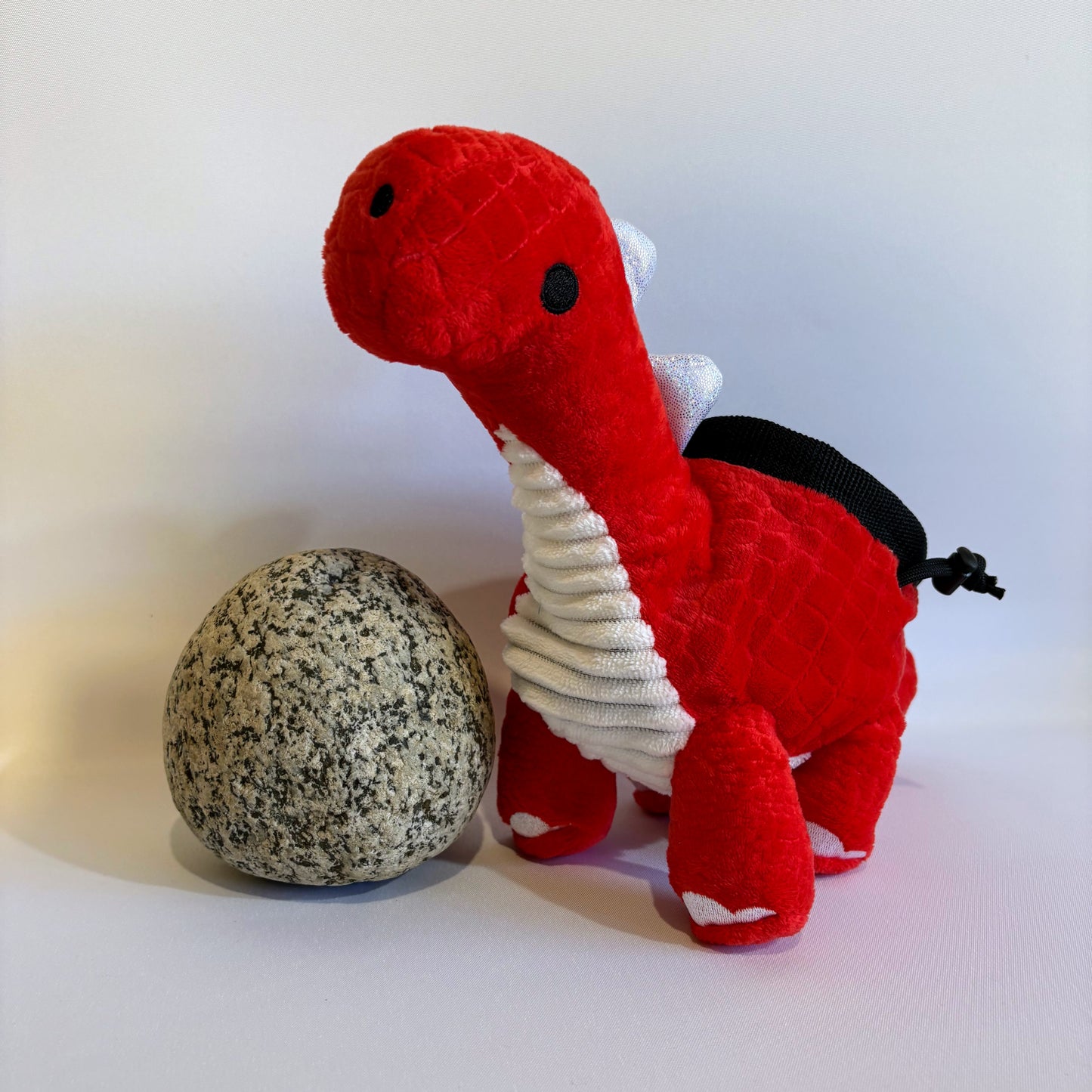 Red Dinosaur Rock Climbing Chalk Bag
