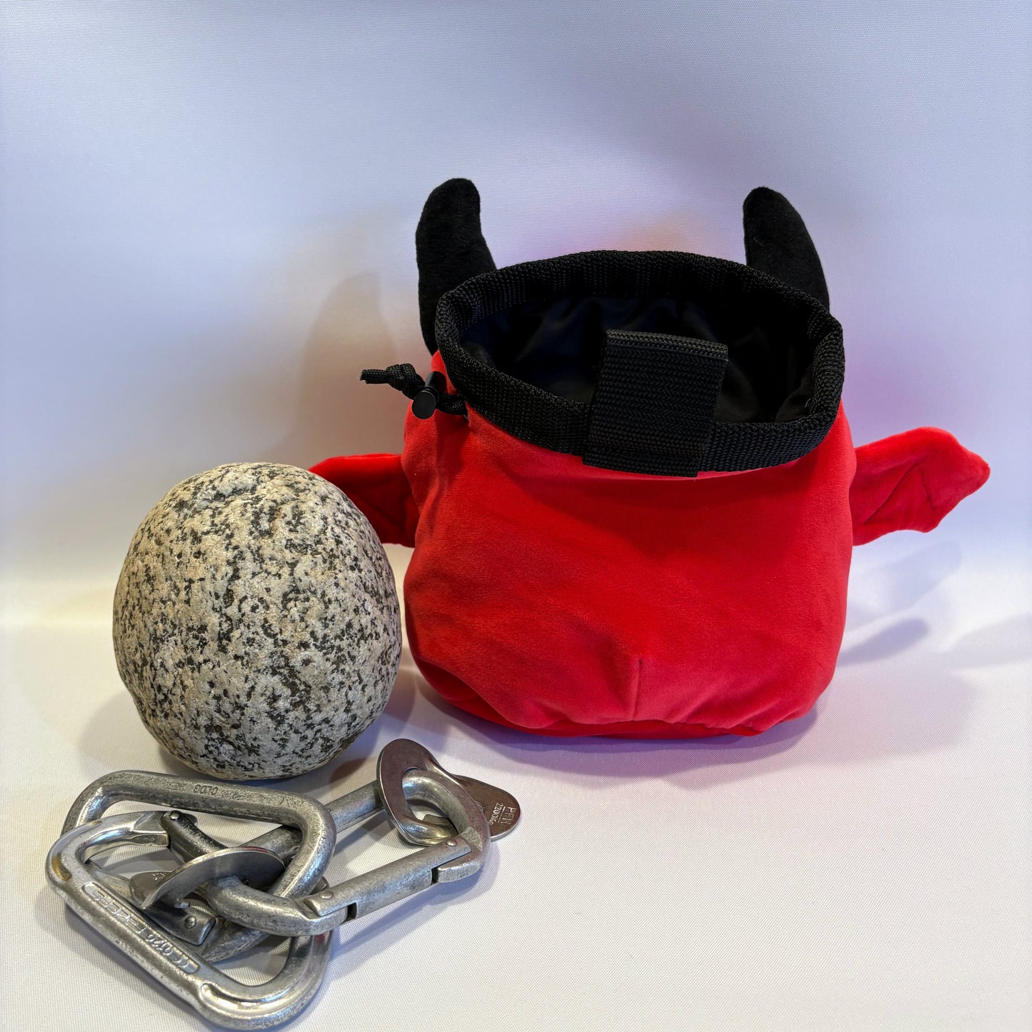 Red Vampire Bat Rock Climbing Chalk Bag