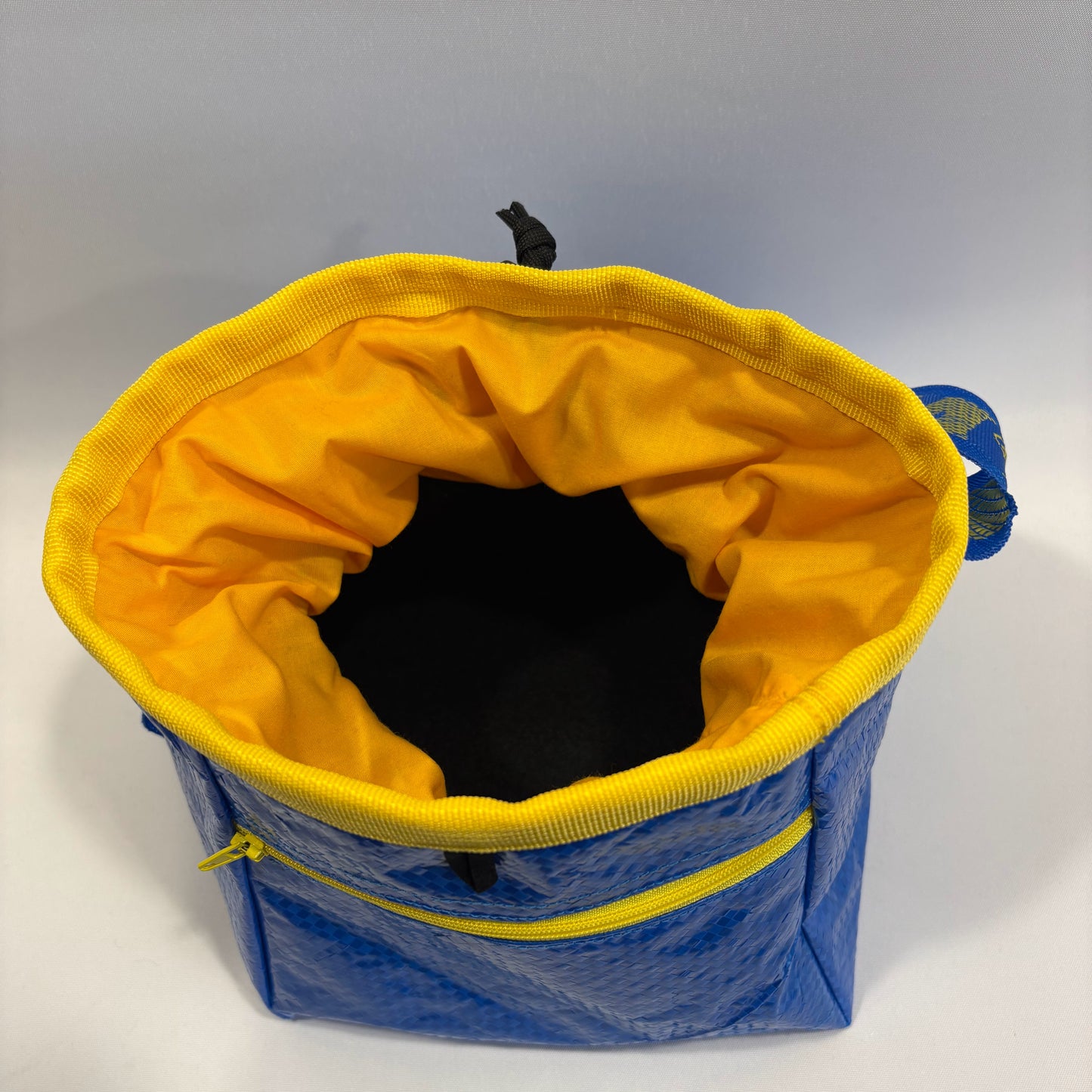 Bouldering Chalk Bucket - Recycled Ikea Bag