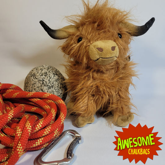 Highland Cow Rock Climbing Chalk Bag