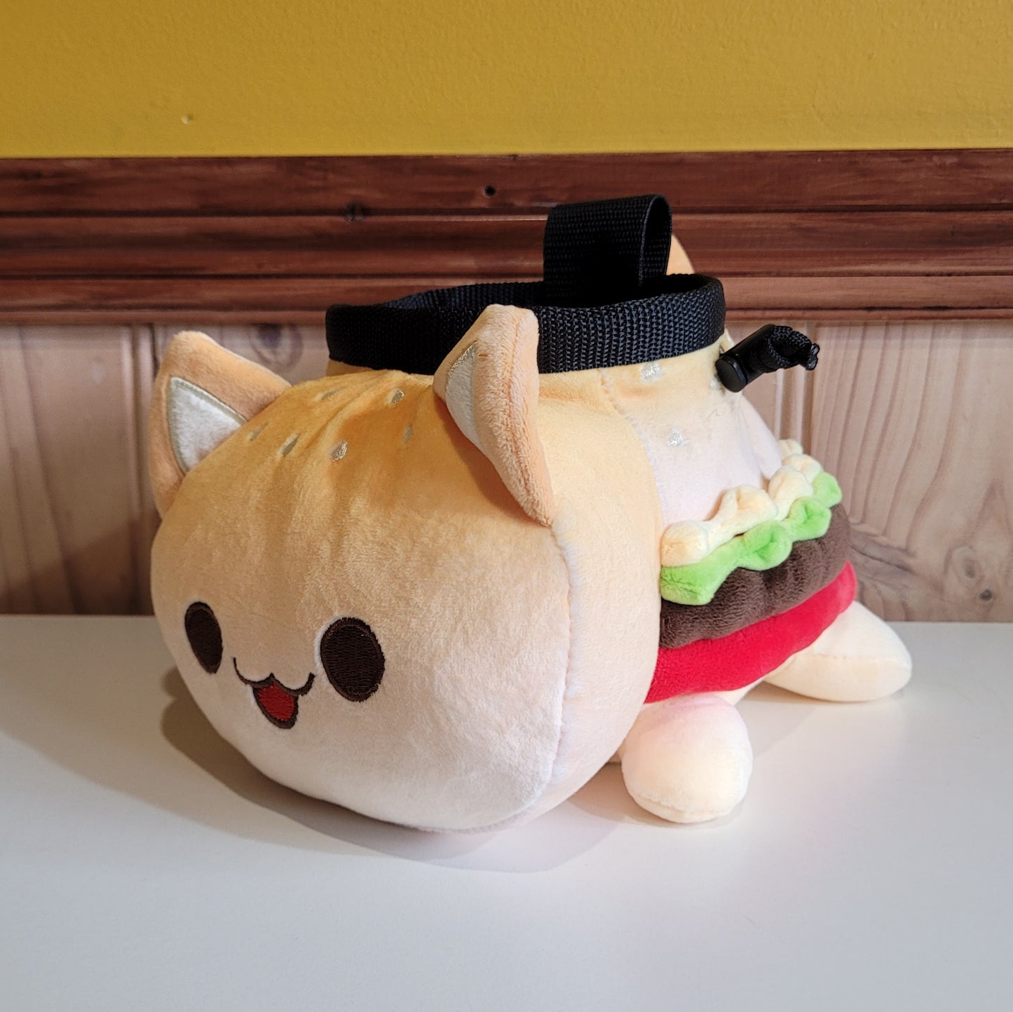 Hamburger Kitty Cat Rock Climbing Chalk Bag