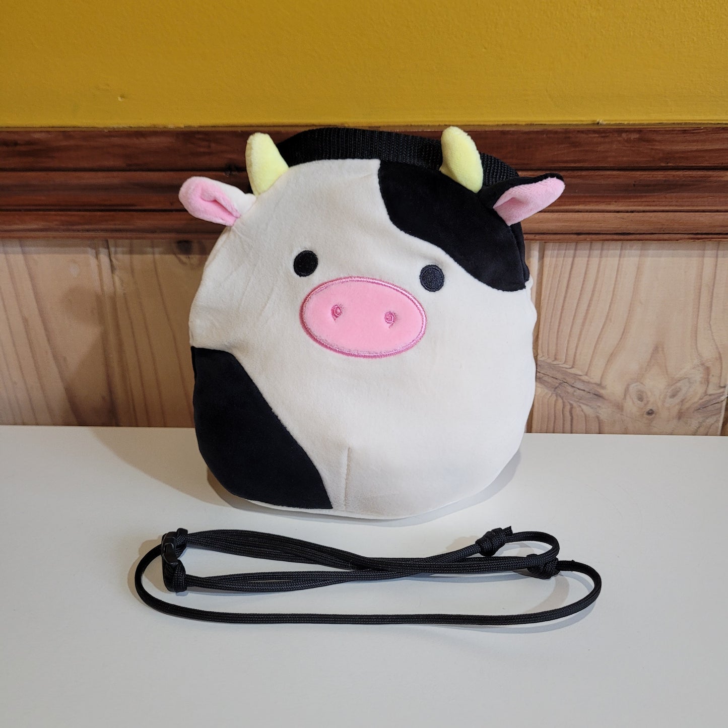Black and White Cow Rock Climbing Chalk Bag