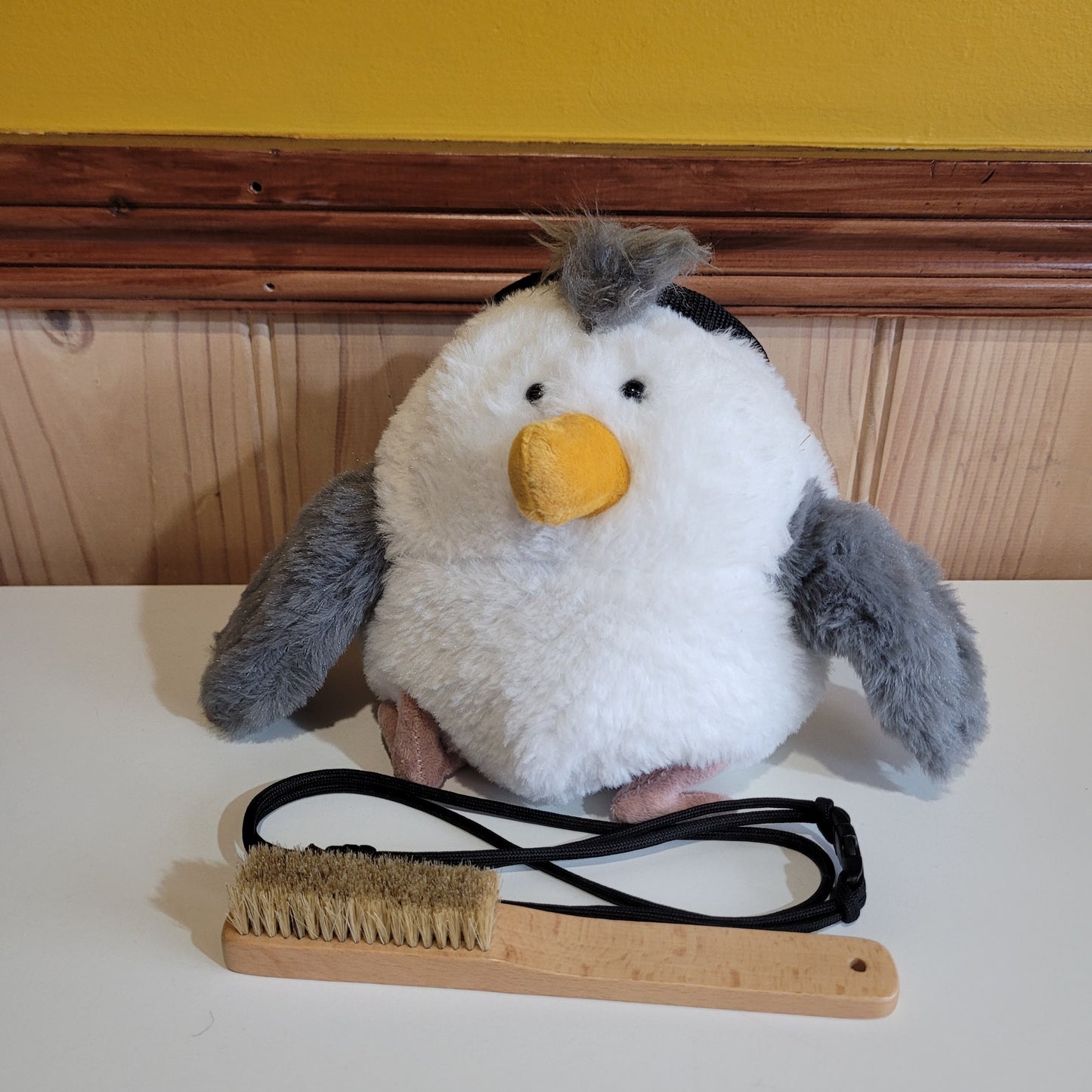 Seagull Chalk Bag – Funny Plush Animal Climbing Chalk Bag | Unique Seabird Bouldering Gear | Optional Waist Belt & Chalk Brush