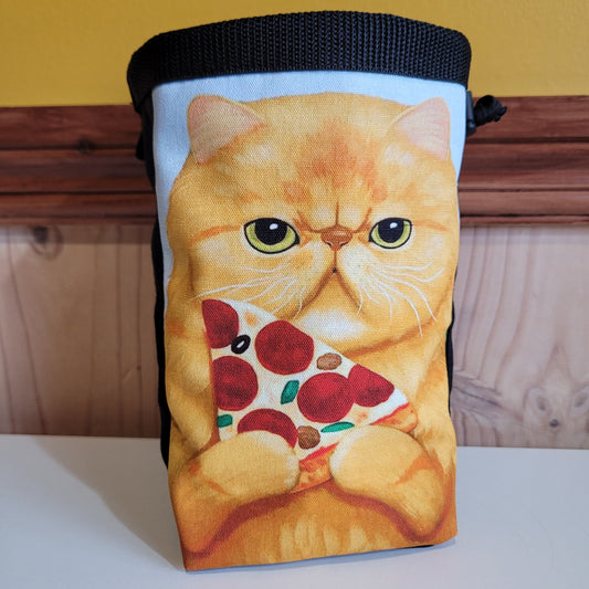 Grumpy Cat with Pizza Rock Climbing Chalk Bag