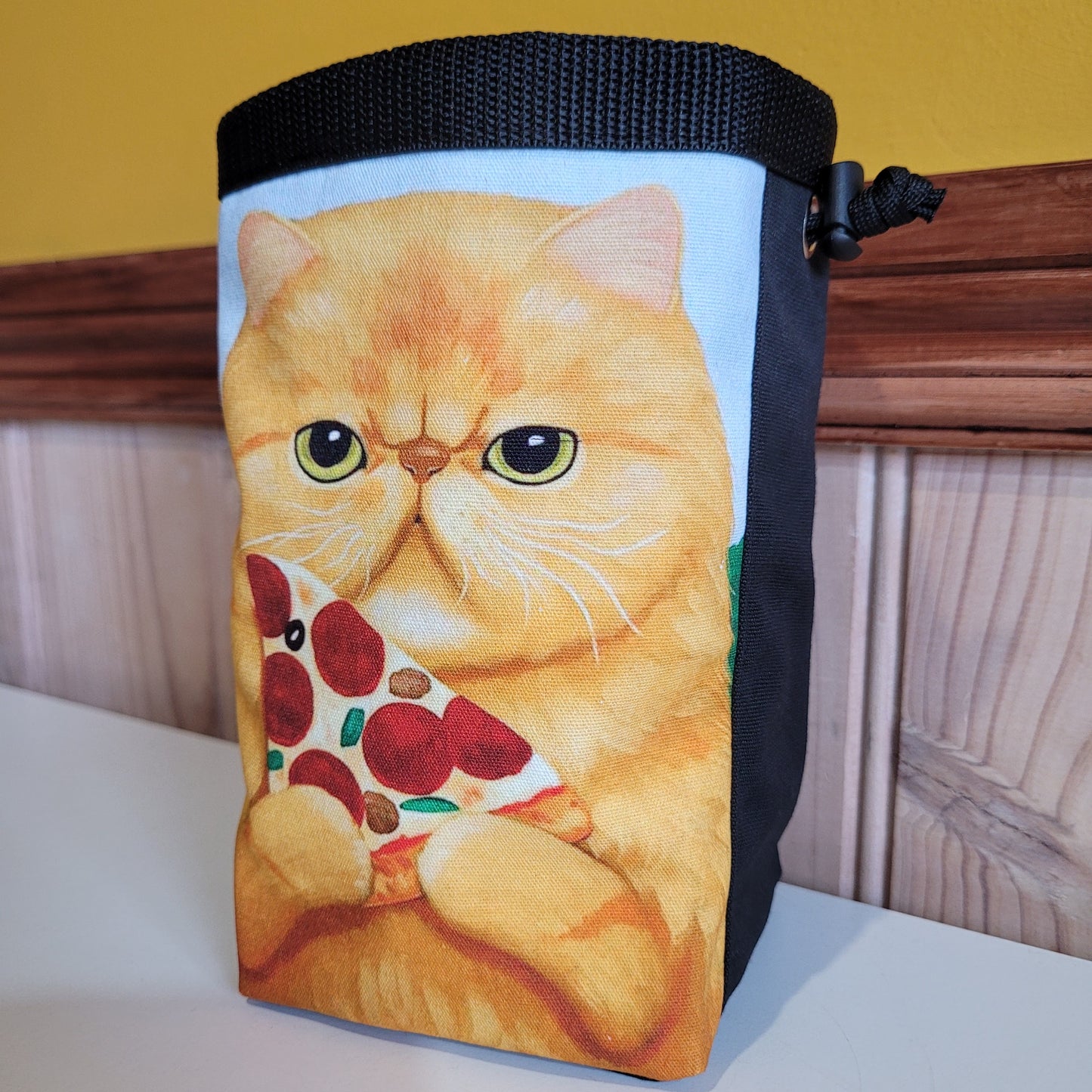 Grumpy Cat with Pizza Rock Climbing Chalk Bag