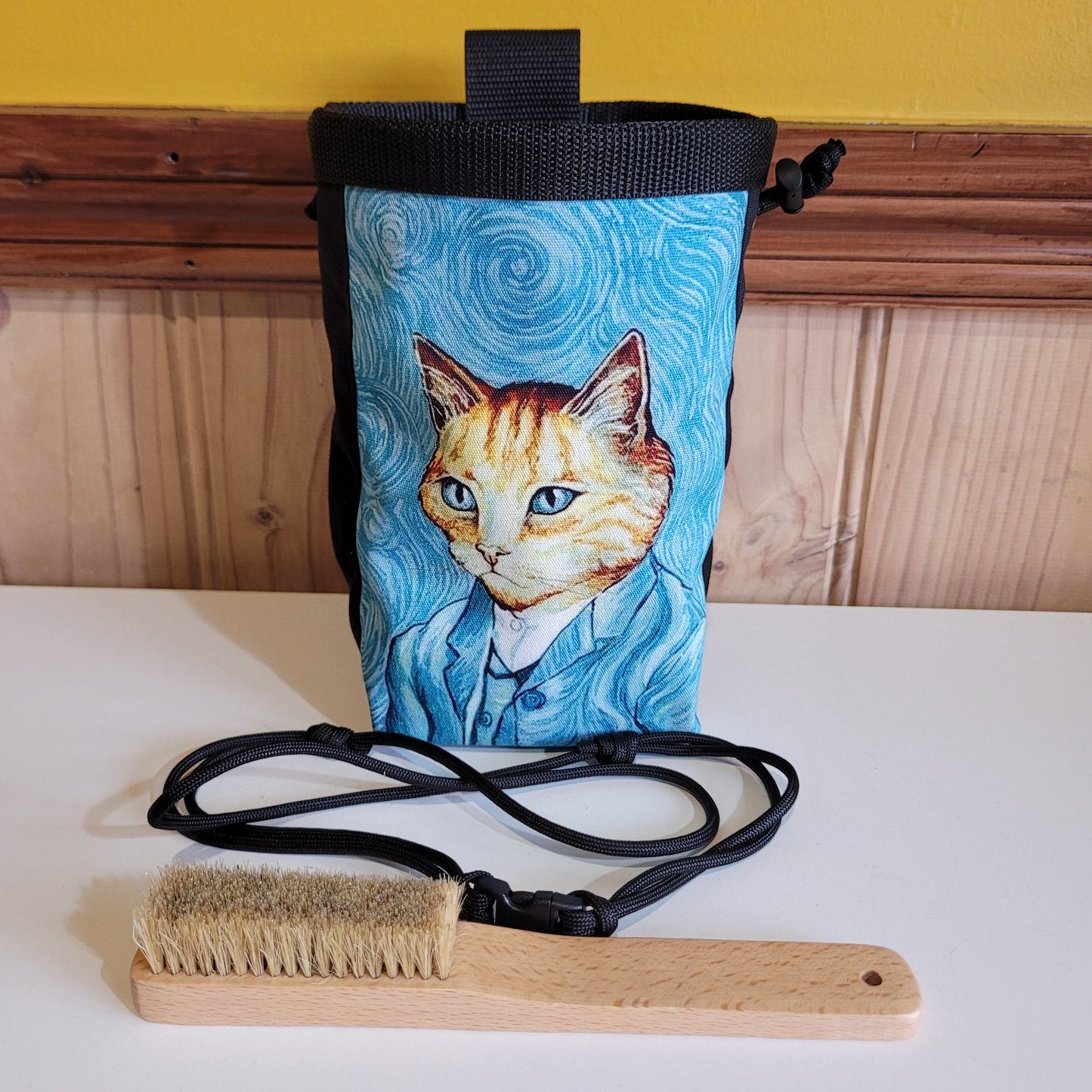 Kitten Van Gogh Rock Climbing Chalk Bag