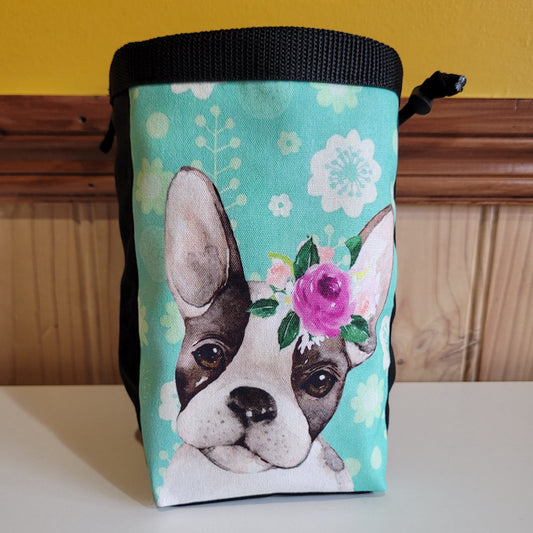 French Tea Rose Boxer Rock Climbing Chalk Bag