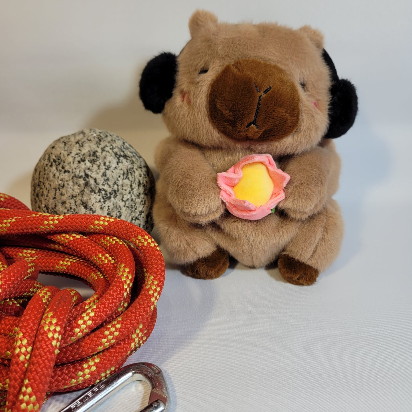 Capybara with Headphones Rock Climbing Chalk Bag