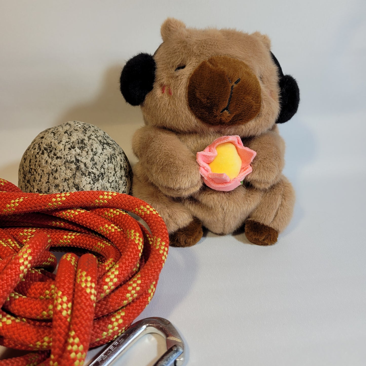 Capybara with Headphones Rock Climbing Chalk Bag