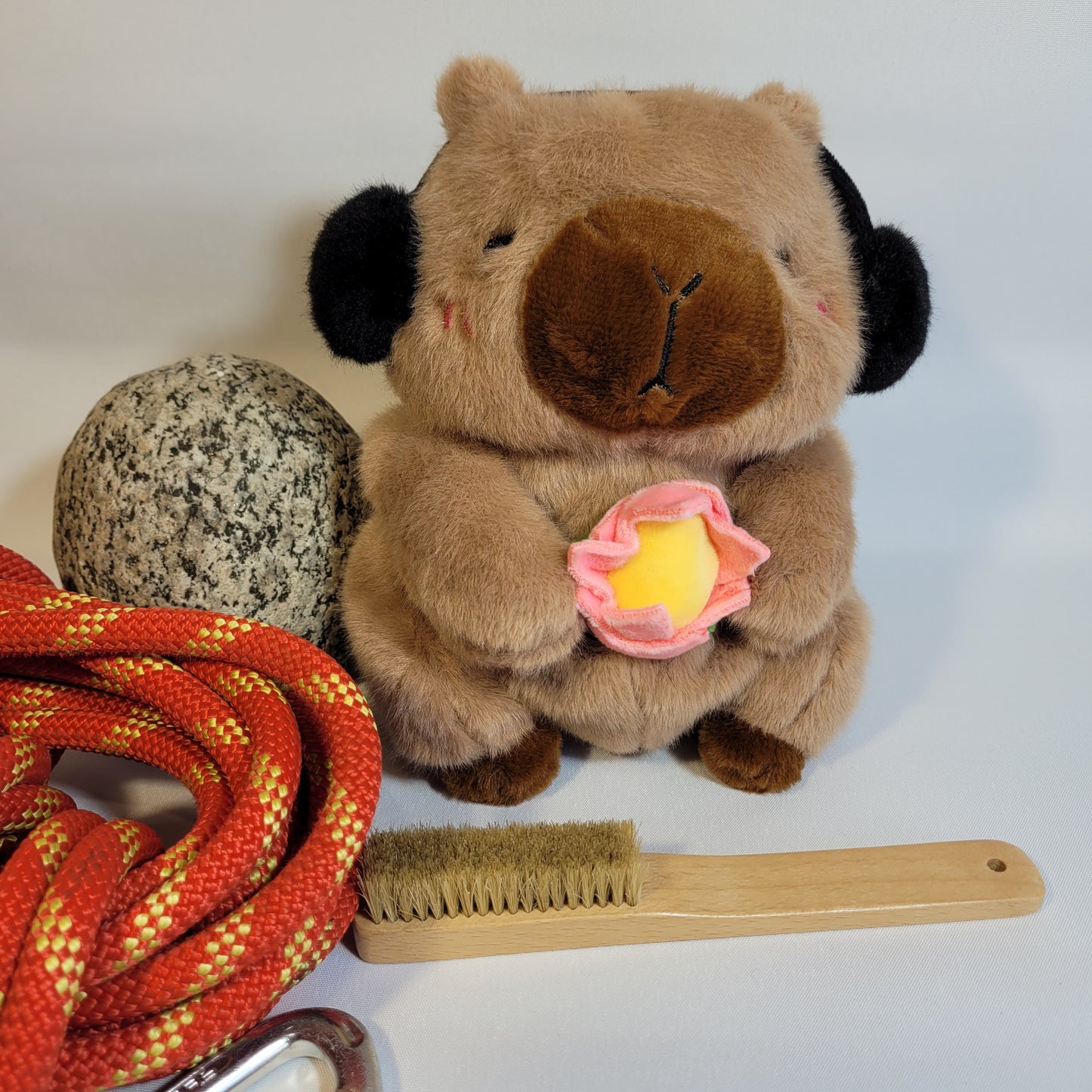 Capybara with Headphones Rock Climbing Chalk Bag
