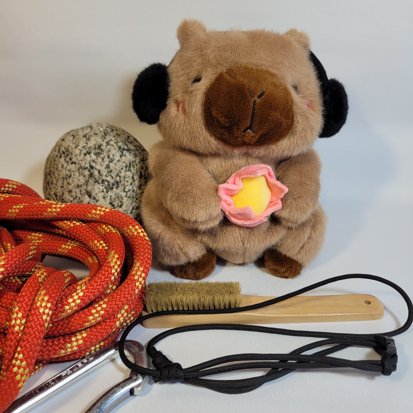 Capybara with Headphones Rock Climbing Chalk Bag
