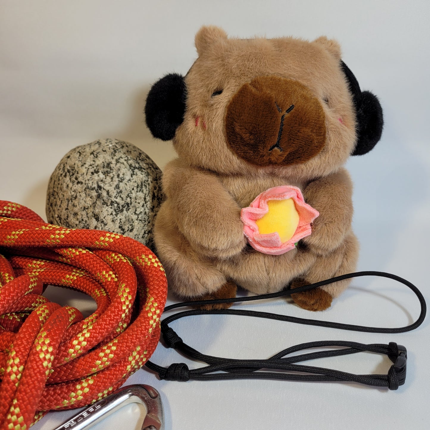 Capybara with Headphones Rock Climbing Chalk Bag