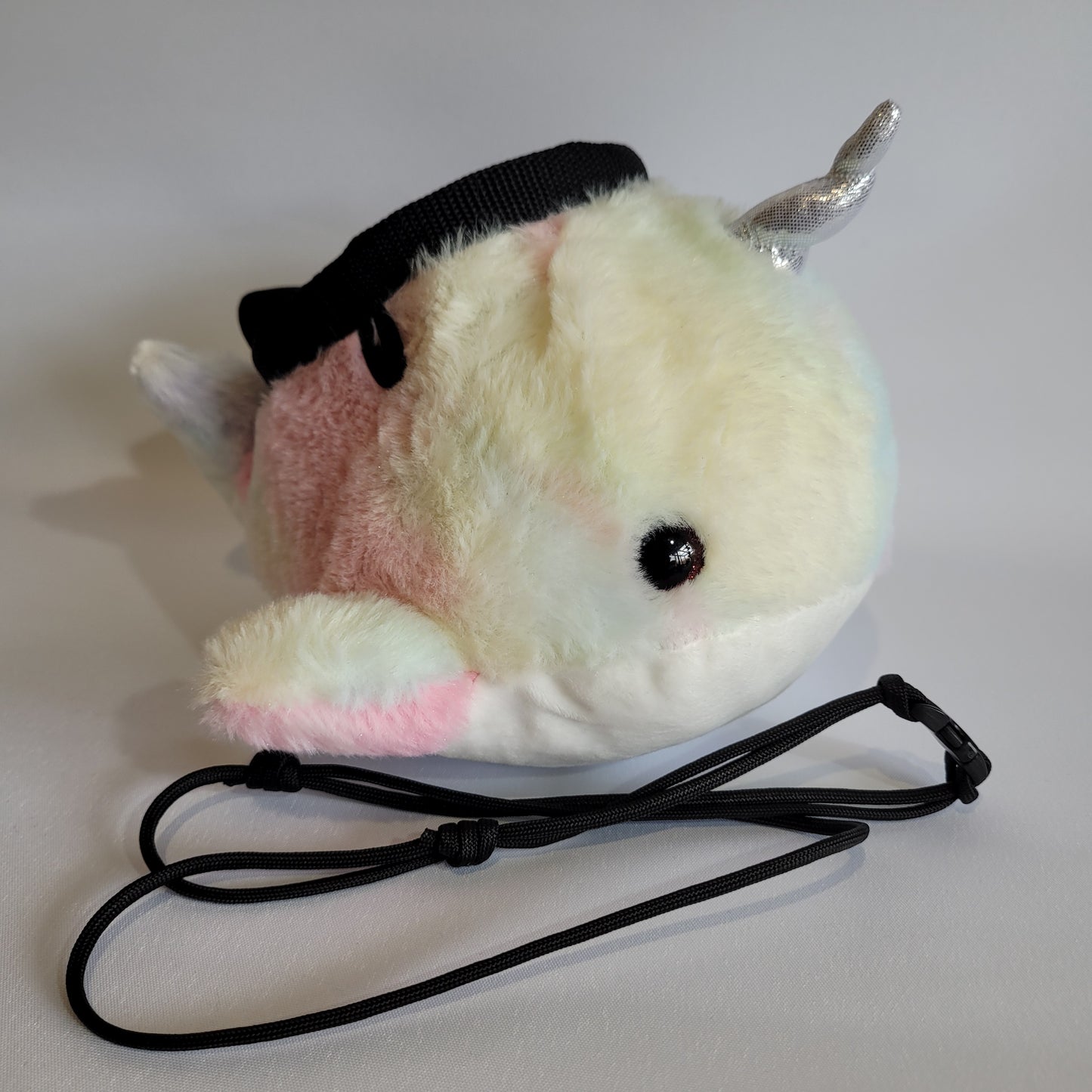 Narwhal Chalk Bag – Plush Animal Chalk Bag with Drawstring Closure – Optional Waist Belt & Chalk Brush