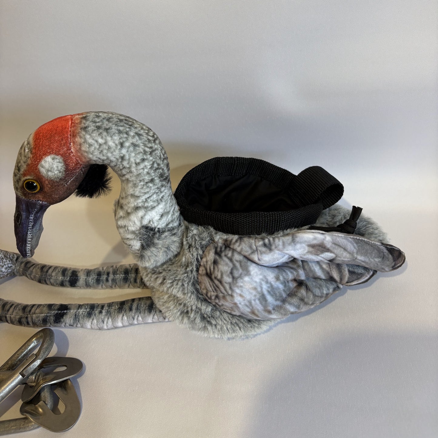 Brolga Chalk Bag – Plush Australian Bird Climbing Chalk Bag | Unique Animal Chalk Bag for Climbing & Bouldering | Optional Belt & Brush