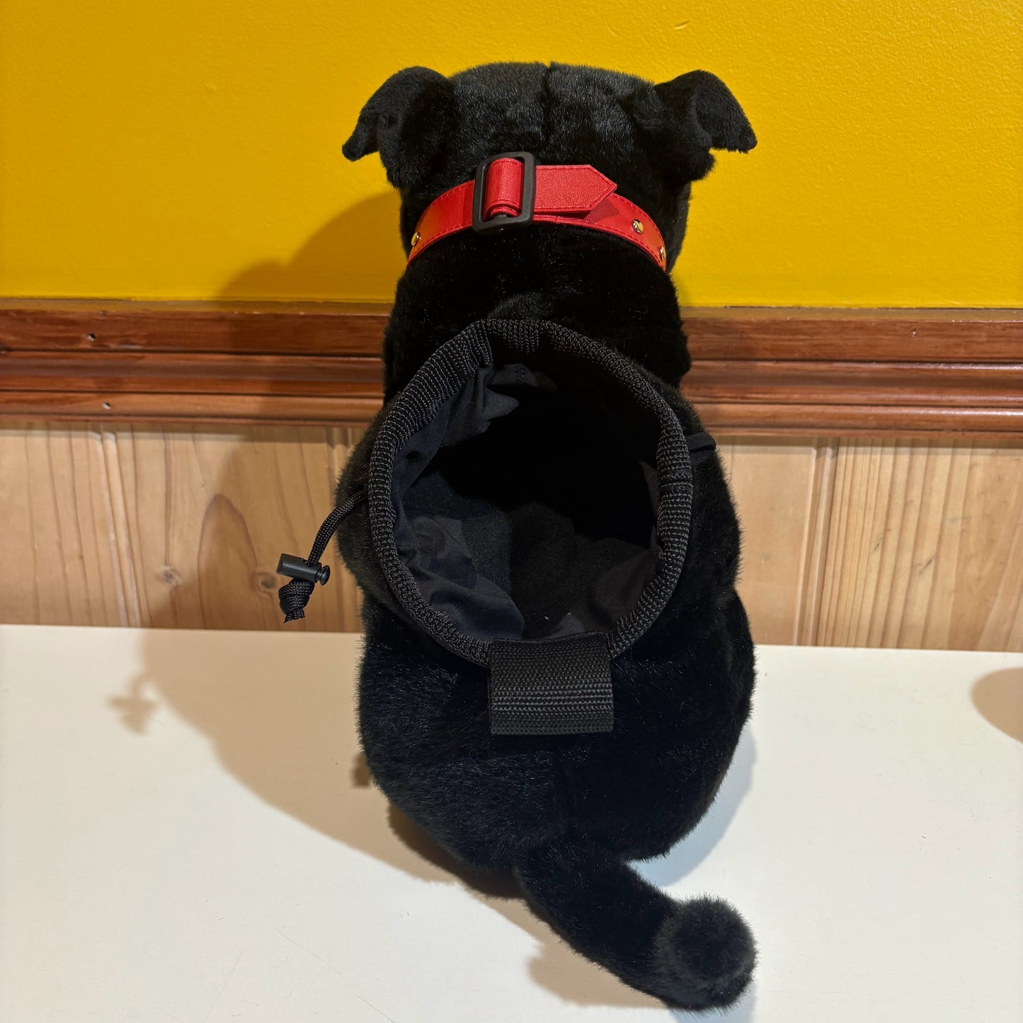 Custom Black and White Dog Rock Climbing Chalk Bag