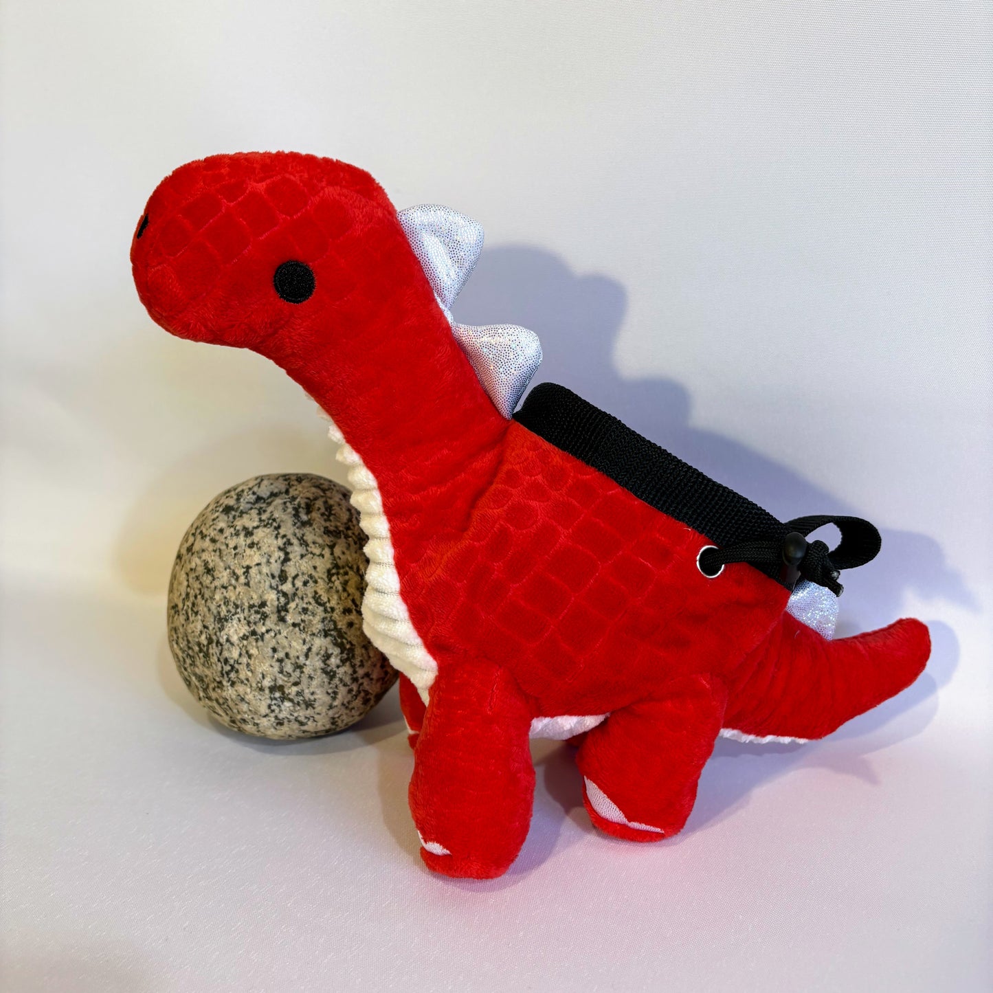 Red Dinosaur Rock Climbing Chalk Bag
