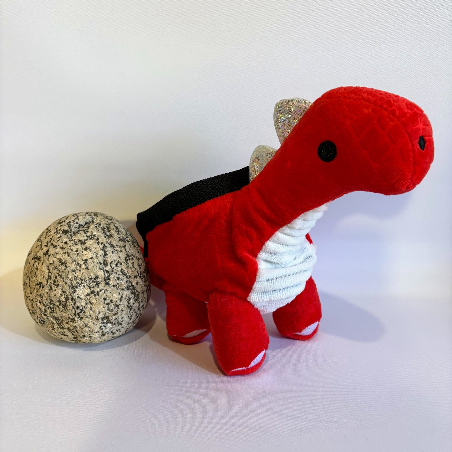 Red Dinosaur Rock Climbing Chalk Bag