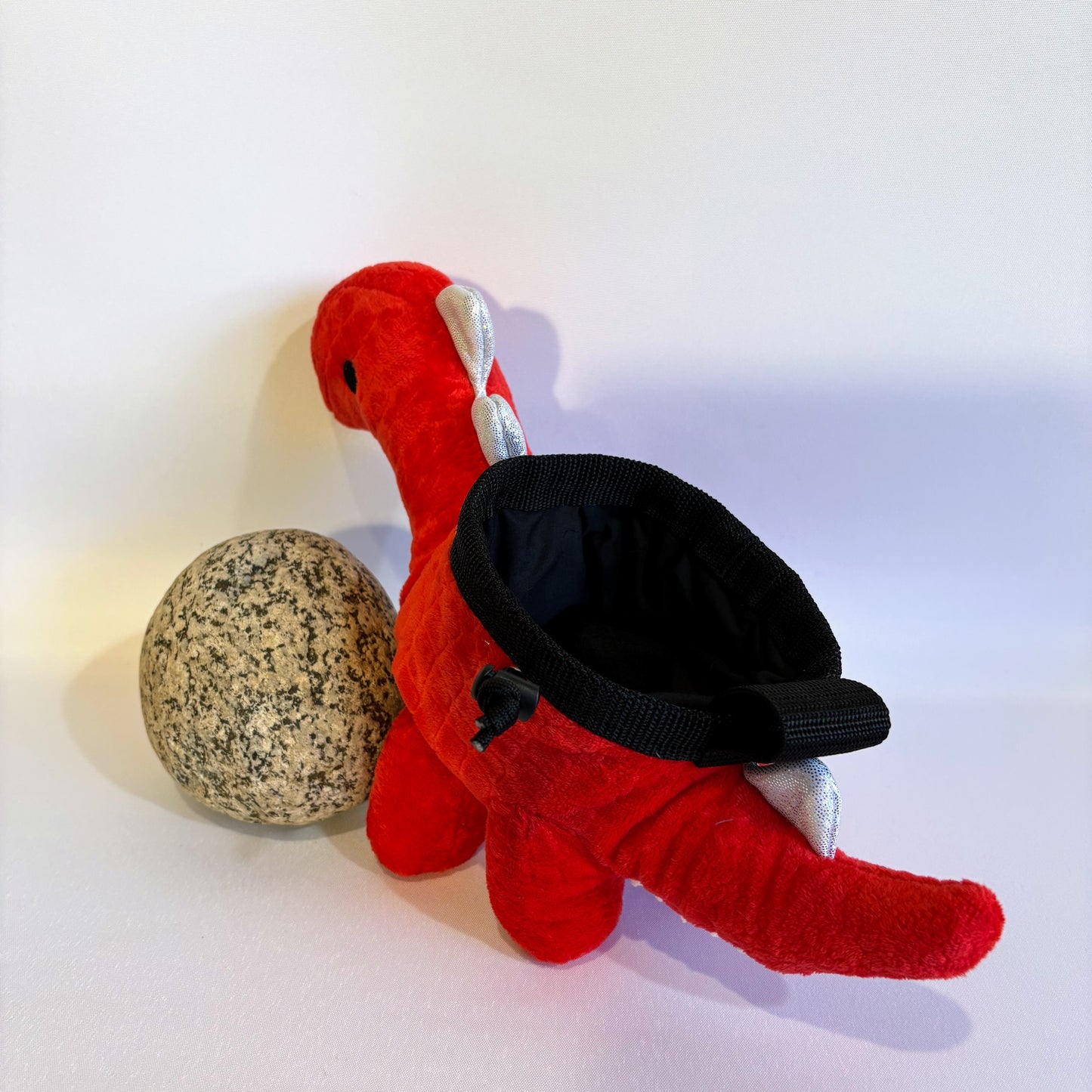 Red Dinosaur Rock Climbing Chalk Bag