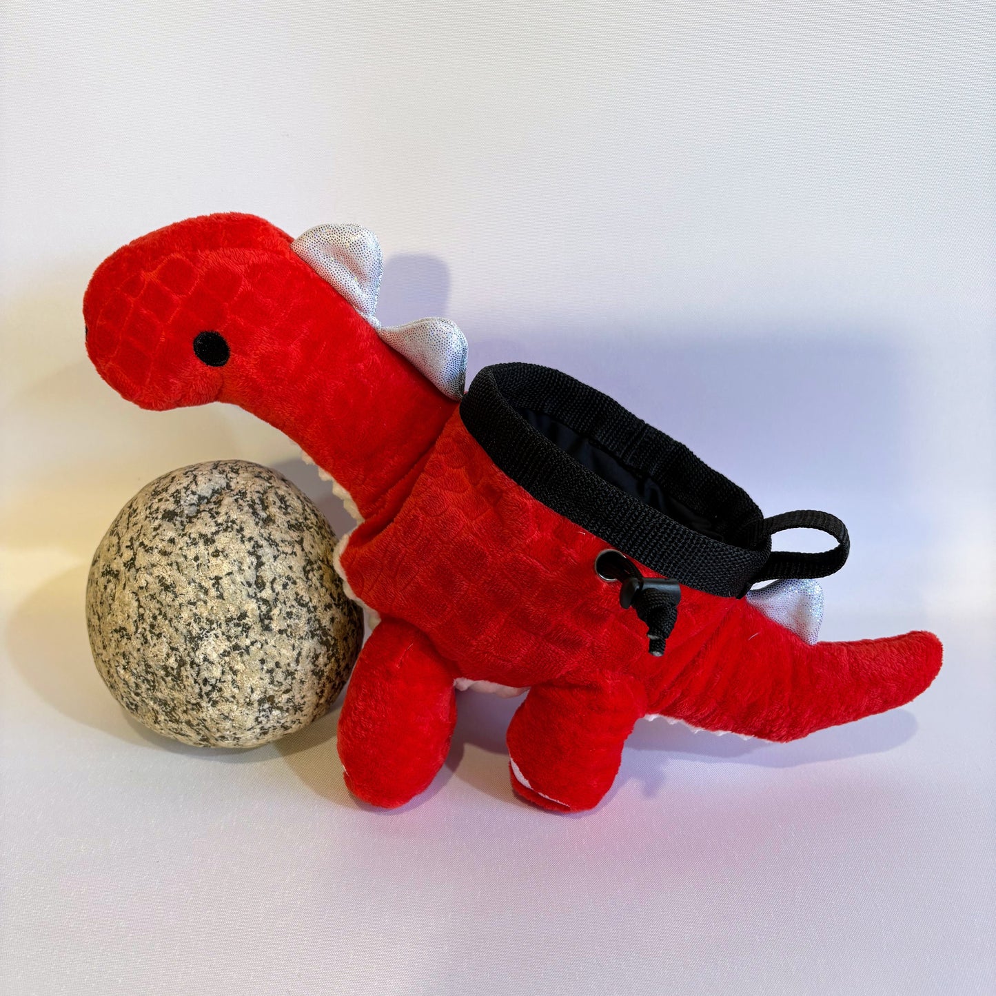 Red Dinosaur Rock Climbing Chalk Bag