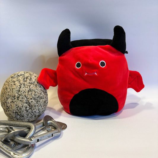 Red Vampire Bat Rock Climbing Chalk Bag