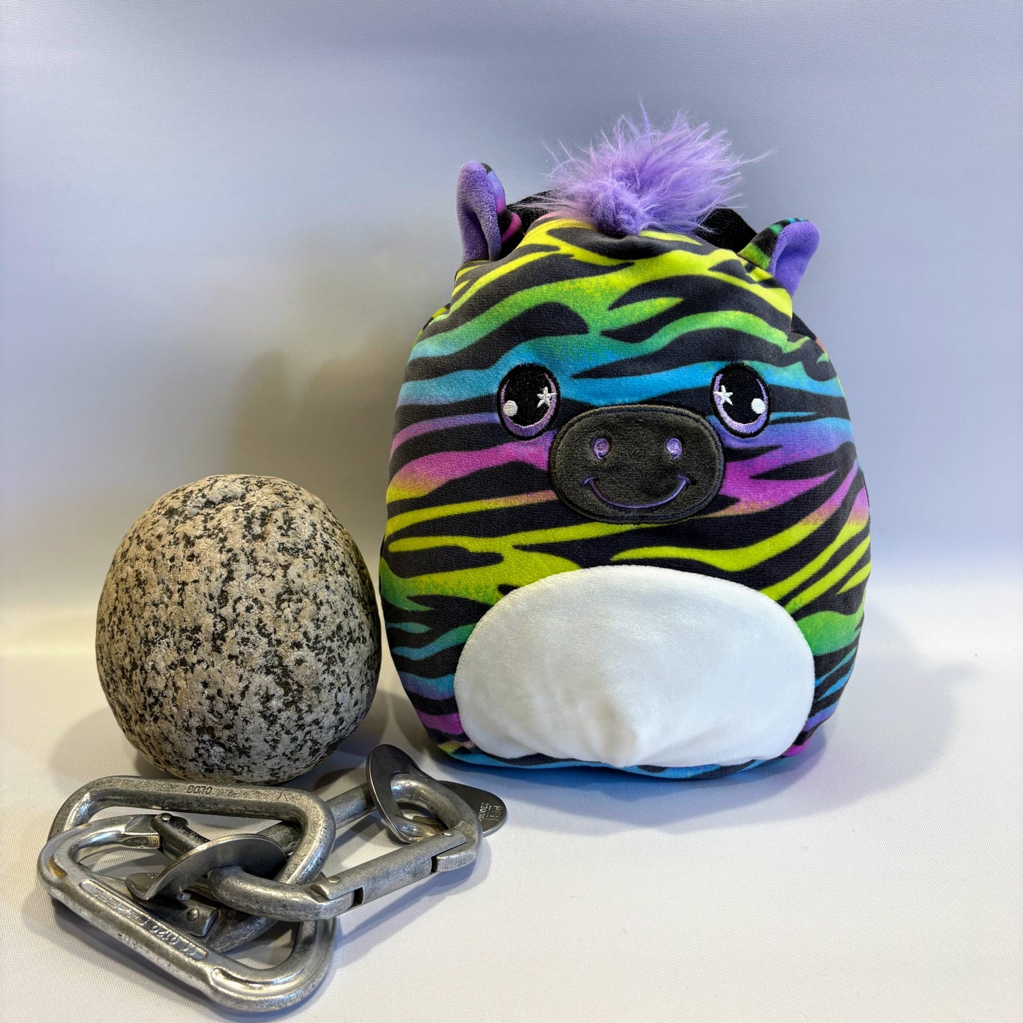 Rainbow Zebra Rock Climbing Chalk Bag