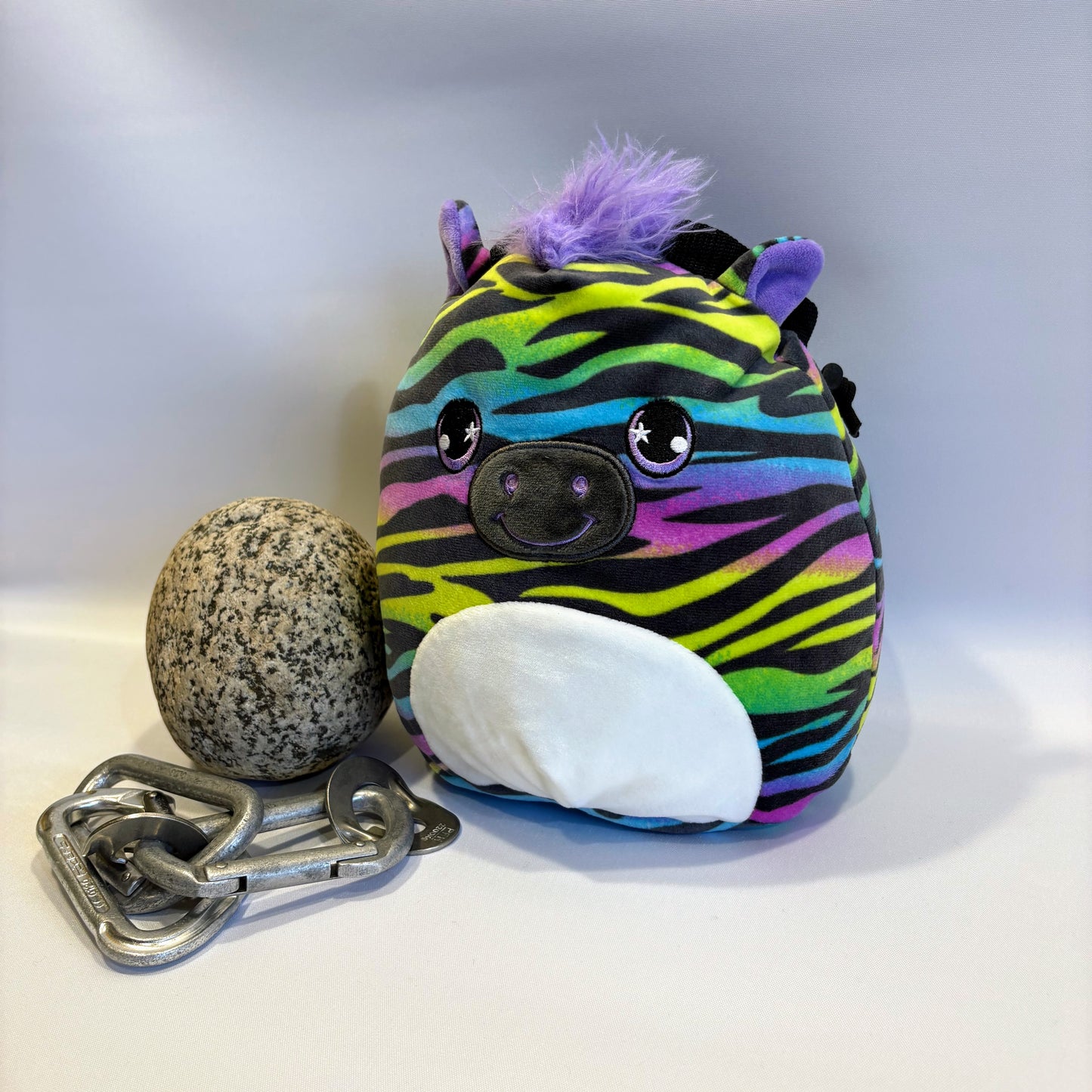 Rainbow Zebra Rock Climbing Chalk Bag