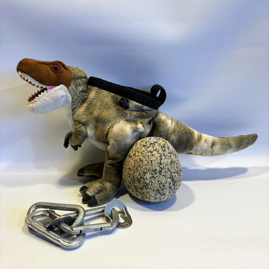 Velociraptor Dinosaur Rock Climbing Chalk Bag