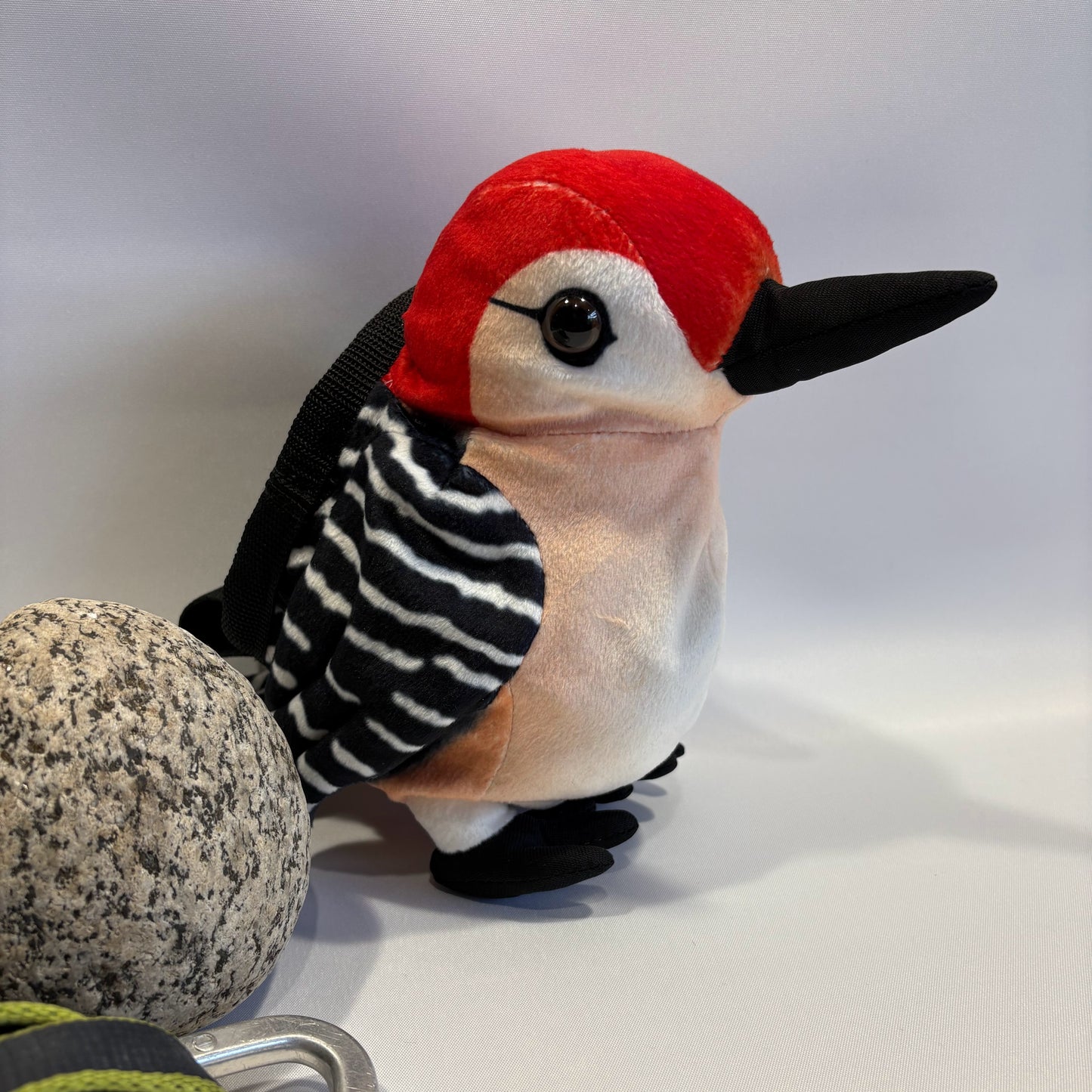 Handmade Red-Bellied Woodpecker Plush Rock Climbing Chalk Bag