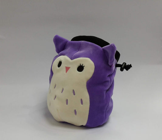 Purple Owl Rock Climbing Chalk Bag
