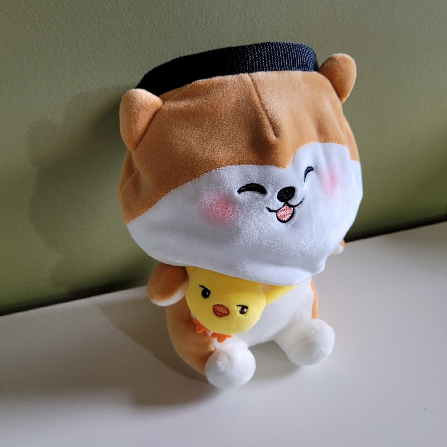 Shiba Inu Dog with Chick Rock Climbing Chalk Bag