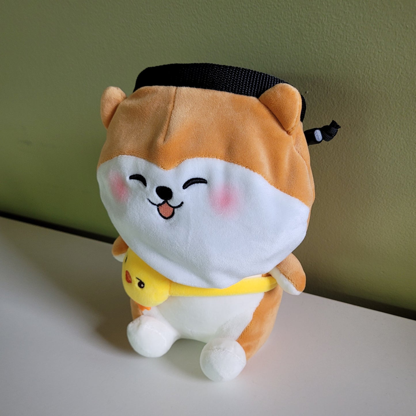 Shiba Inu Dog with Chick Rock Climbing Chalk Bag