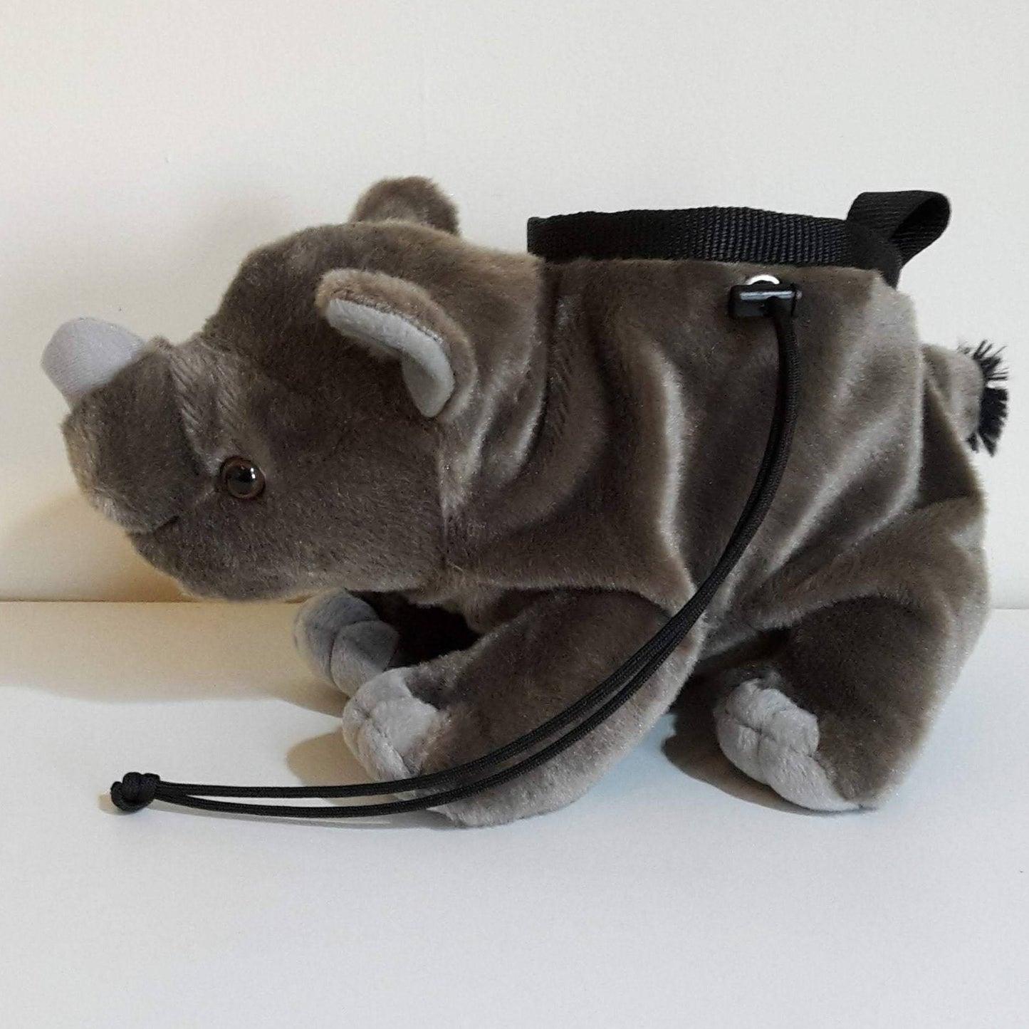 Rhino Chalk Bag for Climbing | Plush Animal Chalk Bag for Bouldering | Climbing Gift | Handmade Chalk Bag | Rhino Climbing Accessory